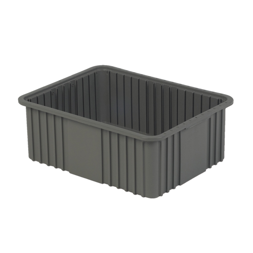 Contenant Divider Box, Poly&eacute;thyl&egrave;ne, 20,9" la x 15,9" p x 8" h, Gris Toolneeds Inc.