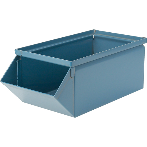 Steel Bin, 100 lbs. Cap., 12" W x 20-1/2" D x 9-1/2" H, Blue Toolneeds Inc.