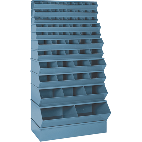 Bacs sectionnels superposables, Cap. 100 lb, 37" la x 8" p x 4-1/2" h, Bleu Toolneeds Inc.