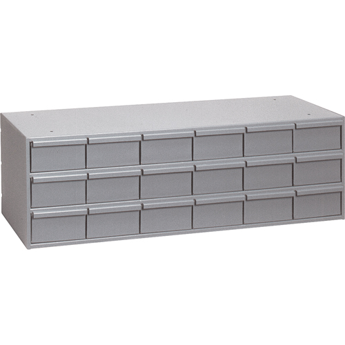 Casiers &agrave; tiroirs industriels, 18 tiroirs, 33-3/4" la x 11-3/4" p x 12-7/8" h, Gris Toolneeds Inc.