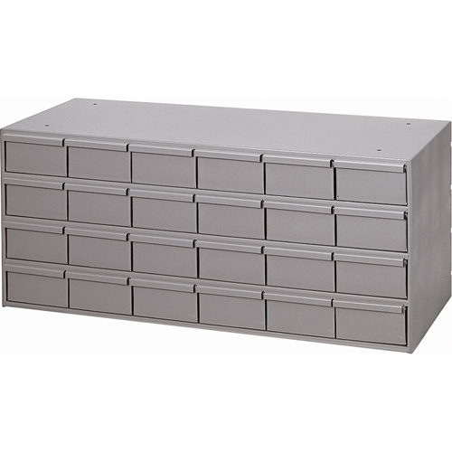 Casiers &agrave; tiroirs industriels, 24 tiroirs, 33-3/4" la x 11-5/8" p x 14-3/8" h, Gris Toolneeds Inc.
