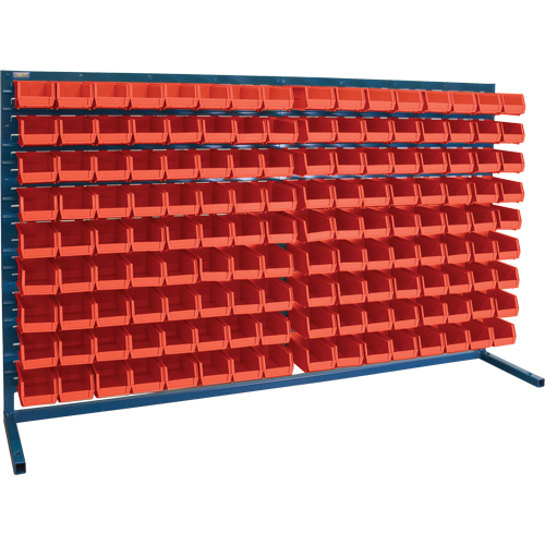 Louvered Rack with Bins, 144 Bins, 72" W x 15" D x 40" H Toolneeds Inc.
