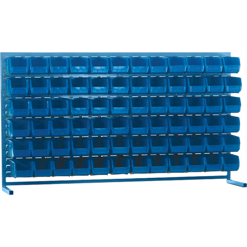 Louvered Rack with Bins, 72 Bins, 72" W x 15" D x 40" H Toolneeds Inc.