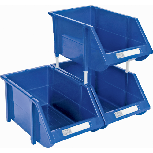 Stack & Hang Bin, 4-13/16" W x 3-3/16" H x 7-1/8" D, Blue Toolneeds Inc.
