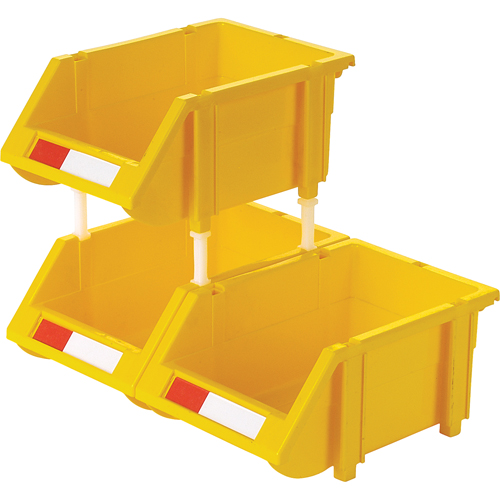 Stack & Hang Bin, 4-13/16" W x 3-3/16" H x 7-1/8" D, Yellow Toolneeds Inc.