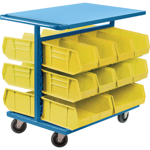 Bin Cart with Bins, Double-sided, 20 bins, 24" W x 38-1/2" D x 36-1/2" H Toolneeds Inc.