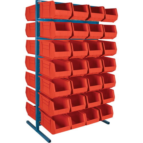 Double-Sided Stationary Bin Rack, 36" W x 24" D x 61" H, 56 Bins Toolneeds Inc.