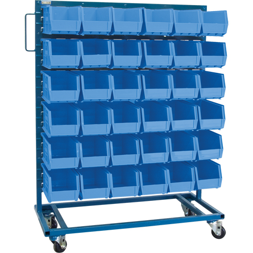 Single-Sided Mobile Bin Rack, Single-sided, 36 bins, 36" W x 16" D x 46-1/2" H Toolneeds Inc.