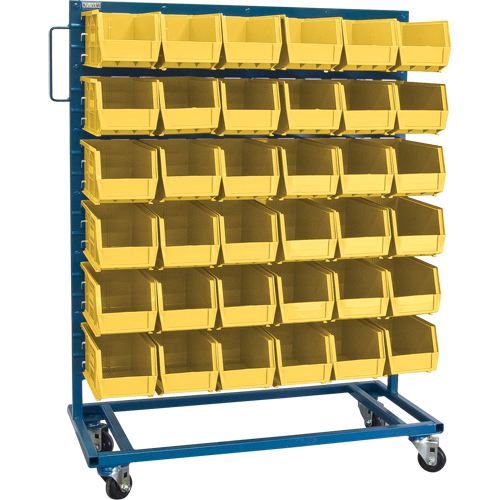 Single-Sided Mobile Bin Rack, Single-sided, 36 bins, 36" W x 16" D x 46-1/2" H Toolneeds Inc.