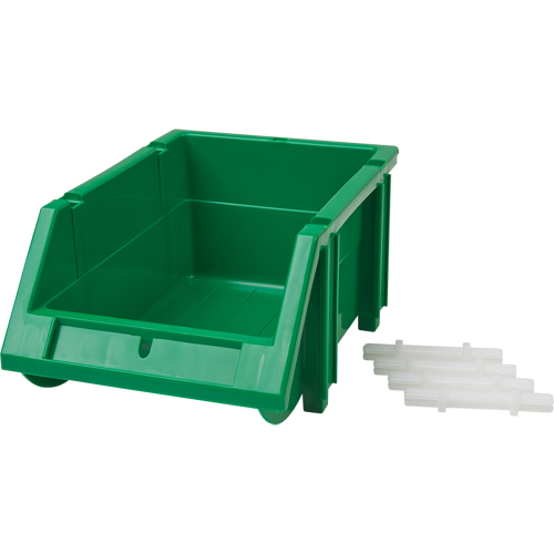 Stack & Hang Bin, 4-13/16" W x 3-3/16" H x 7-1/8" D, Green Toolneeds Inc.