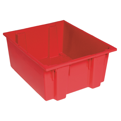 Stack & Nest Totes, 8" x 19.5" x 13.5", Red Toolneeds Inc.
