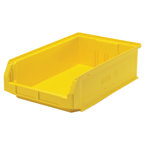 Giant Stacking Containers, 12.375" W x 19.75" D x 5.875" H, Yellow Toolneeds Inc.