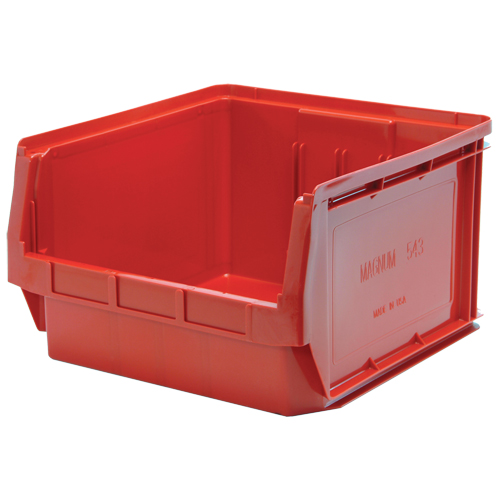Giant Stacking Containers, 18.375" W x 19.75" D x 11.875" H, Red Toolneeds Inc.