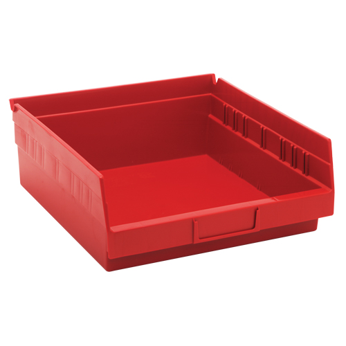 Bacs de rangement pour tablettes, 11-1/8" la x 4" H x 11-5/8" p, Rouge, Capacit&eacute; 30 lb Toolneeds Inc.
