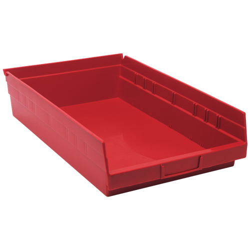 Bacs de rangement pour tablettes, 11-1/8" la x 4" H x 17-7/8" p, Rouge, Capacit&eacute; 40 lb Toolneeds Inc.