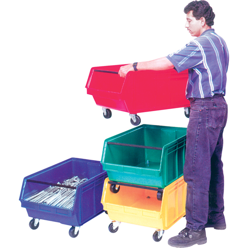 Bac g&eacute;ant empilable et mobile, 11-7/8" ha x 18-3/8" la x 29" p, Capacit&eacute; de 150 lb, Rouge Toolneeds Inc.