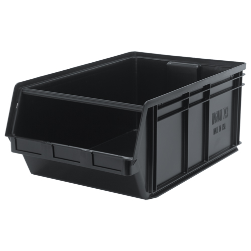 Recycled MAGNUM Bin, 11-7/8" H x 18-3/8" W x 29" D, 150 lbs. Capacity, Black Toolneeds Inc.