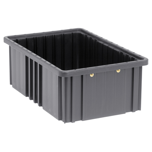 Conductive Dividable Grid Containers, Polypropylene, 10-7/8" W x 16-1/2" D x 6" H, Black Toolneeds Inc.