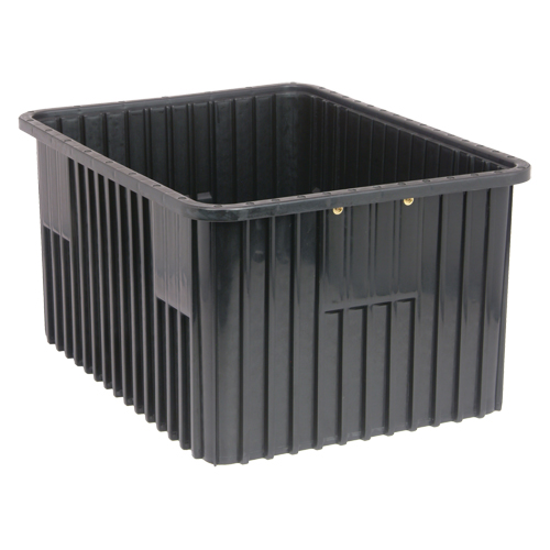 Conductive Dividable Grid Containers, Polypropylene, 17-1/2" W x 22-1/2" D x 12" H, Black Toolneeds Inc.