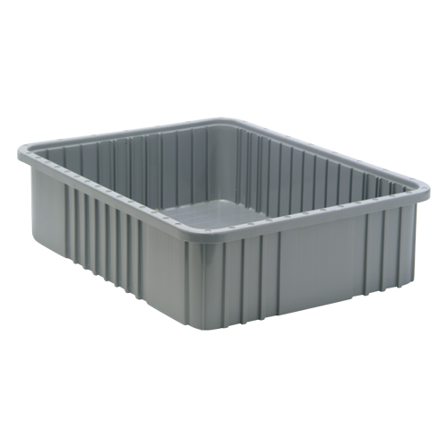 Divider Box&reg; Containers, Plastic, 22.5" W x 17.5" D x 6" H, Grey Toolneeds Inc.