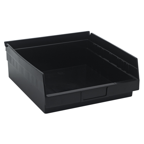 Economy Shelf Bin, 11-1/8" W x 4" H x 11-5/8" D, Black Toolneeds Inc.