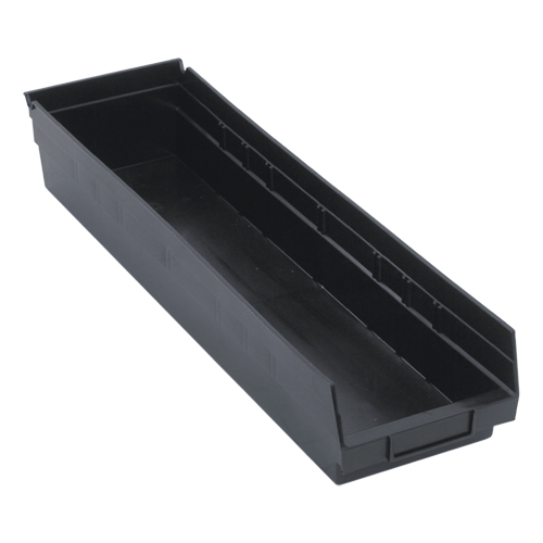 Economy Shelf Bin, 6-5/8" W x 4" H x 23-5/8" D, Black Toolneeds Inc.