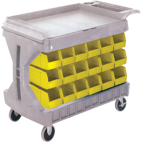 PROCART A/36 BACS JAUNE# CB101, &agrave; deux c&ocirc;t&eacute;s, 36 bacs, 45-5/18" la x 24" p x 34-3/4" h Toolneeds Inc.