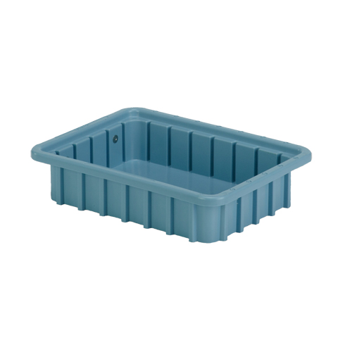 Divider Box&reg; Containers, Polyethylene, 10.8" W x 8.3" D x 2.5" H, Light Blue Toolneeds Inc.