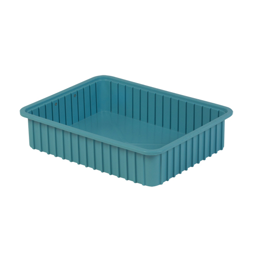 Divider Box&reg; Containers, Polyethylene, 22.4" W x 17.4" D x 5" H, Light Blue Toolneeds Inc.