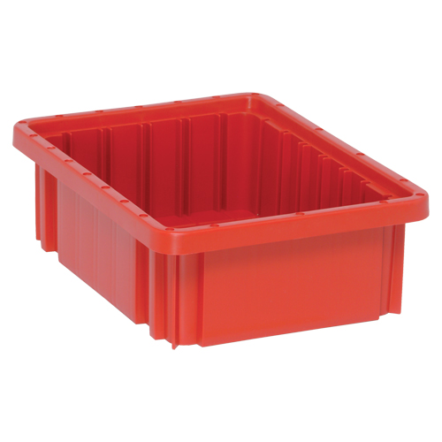 Divider Box&reg; Containers, Plastic, 10.9" W x 8.3" D x 3.5" H, Red Toolneeds Inc.