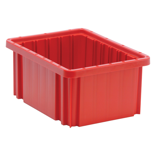 Divider Box&reg; Containers, Plastic, 10.9" W x 8.3" D x 5" H, Red Toolneeds Inc.