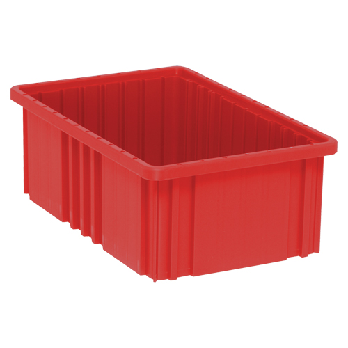 Divider Box&reg; Containers, Plastic, 16.5" W x 10.9" D x 6" H, Red Toolneeds Inc.