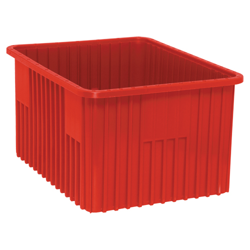 Contenants Divider Box, Plastique, 22,5" la x 17,5" p x 12" h, Rouge Toolneeds Inc.