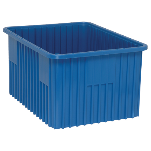 Contenants Divider Box, Plastique, 22,5" la x 17,5" p x 12" h, Bleu Toolneeds Inc.