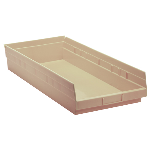 Bac pour &eacute;tag&egrave;re &eacute;conomique, 11-1/8" la x 4" H x 23-5/8" p, Ivoire, Capacit&eacute; 60 lb Toolneeds Inc.