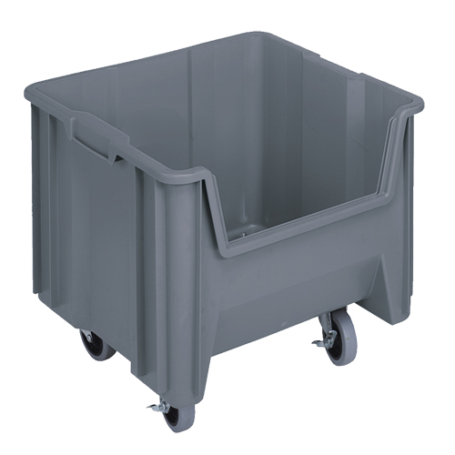 Mobile Giant Stack Container, 12-1/2" H x 16-1/2" W x 17-1/2" D, 250 lbs. Capacity, Grey Toolneeds Inc.