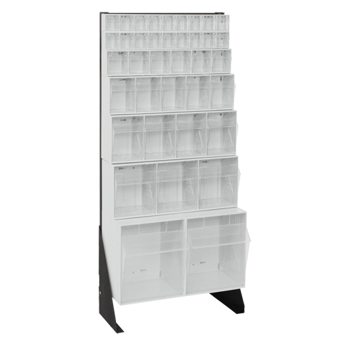 Tip-Out Bins Stand, 23-5/8" W x 8" D x 52" H, 38 Drawers Toolneeds Inc.