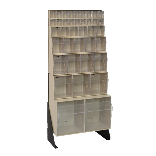 Tip-Out Bins Stand, 23-5/8" W x 8" D x 52" H, 38 Drawers Toolneeds Inc.
