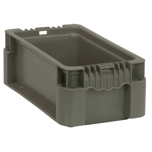 Collapsible Stacking Container, 7" W x 12" D x 5" H, Grey Toolneeds Inc.