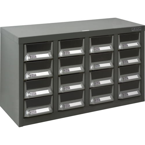Casiers pour pi&egrave;ces KPC-400, Acier galvanis&eacute;, 16 tiroirs, 23-1/10" x 8-7/10" x 13-4/5", Gris Toolneeds Inc.