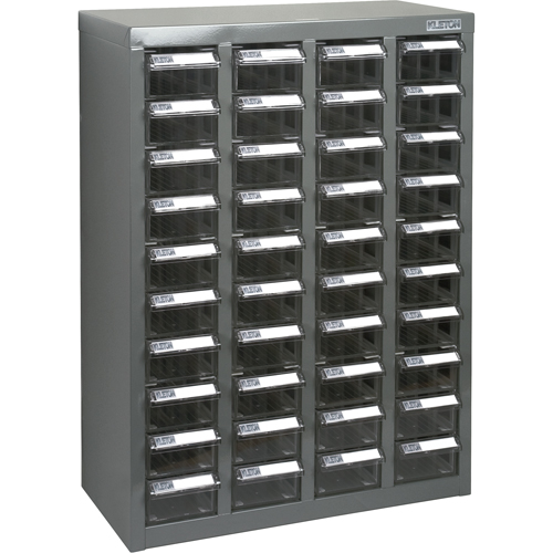 KPC-600 Parts Cabinet, Galvanized Steel, 40 Drawers, 18-3/10" x 8-7/10" x 25-3/10", Grey Toolneeds Inc.