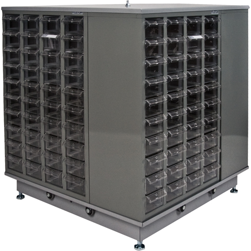 KPC-600 Parts Cabinet, Galvanized Steel, 40 Drawers, 18-3/10" x 8-7/10" x 25-3/10", Grey Toolneeds Inc.