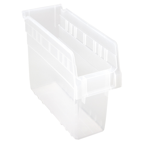 Store-Max Shelf Bins, 4-3/8" W x 8" H x 11-5/8" D, Clear, 44 lbs. Capacity Toolneeds Inc.