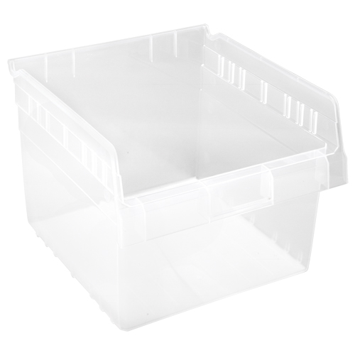 Store-Max Shelf Bins, 11-1/8" W x 8" H x 11-5/8" D, Clear, 44 lbs. Capacity Toolneeds Inc.