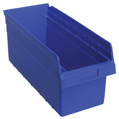 Store-Max Shelf Bins, 8-3/8" W x 8" H x 17-7/8" D, Blue, 56 lbs. Capacity Toolneeds Inc.