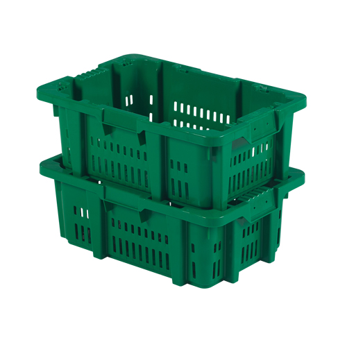 Contenant en plastique Stack-N-Nest pour la manutention des aliments, 16" x 23,9" x 8,8", Vert Toolneeds Inc.