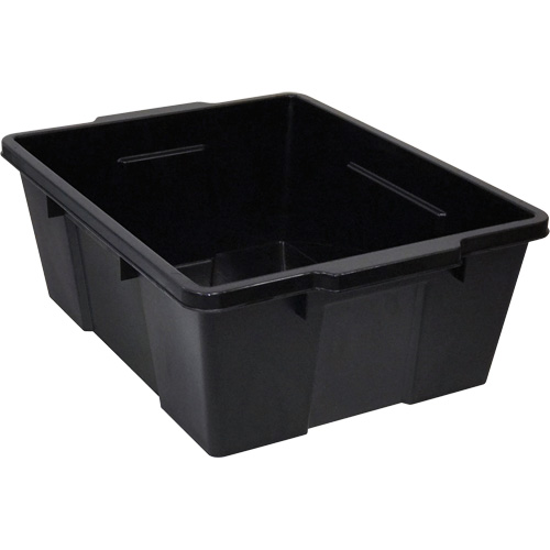 Plastic Latch Container, 15.875" W x 21" D x 7.75" H, Black Toolneeds Inc.