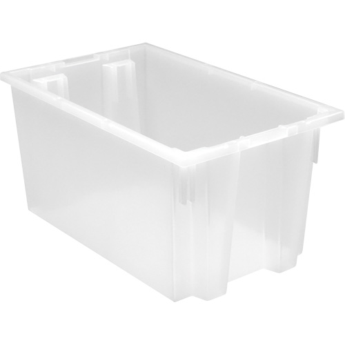 Heavy-Duty Stack & Nest Tote, 12" x 15.5" x 23.5", Clear Toolneeds Inc.