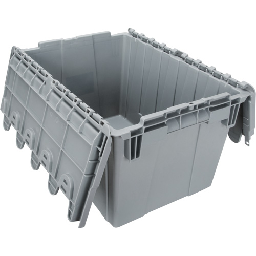 Contenant de distribution en plastique avec dessus basculant, 21,65" x 15,5" x 12,5", Gris Toolneeds Inc.
