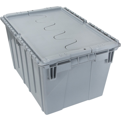 Contenant de distribution en plastique avec dessus basculant, 21,65" x 15,5" x 12,5", Gris Toolneeds Inc.